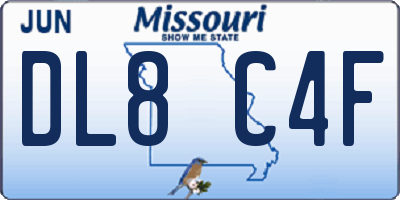 MO license plate DL8C4F