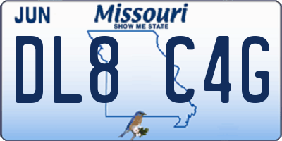 MO license plate DL8C4G