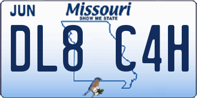 MO license plate DL8C4H