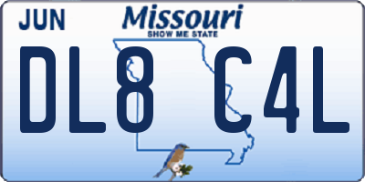 MO license plate DL8C4L