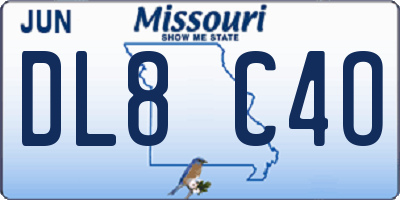 MO license plate DL8C4O