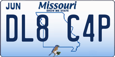 MO license plate DL8C4P