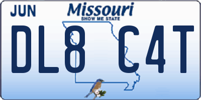 MO license plate DL8C4T
