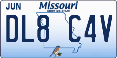 MO license plate DL8C4V