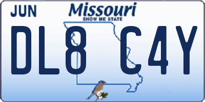 MO license plate DL8C4Y