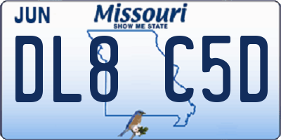 MO license plate DL8C5D
