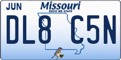 MO license plate DL8C5N