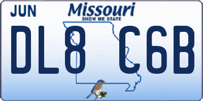 MO license plate DL8C6B