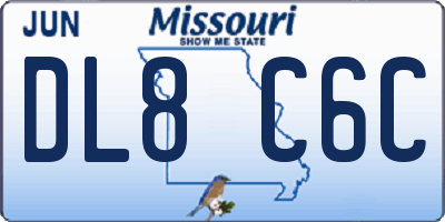 MO license plate DL8C6C