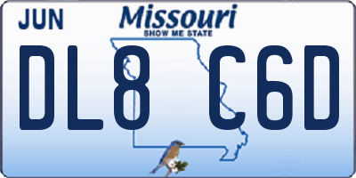 MO license plate DL8C6D