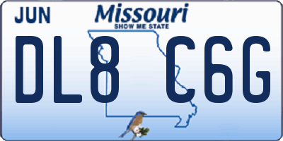 MO license plate DL8C6G