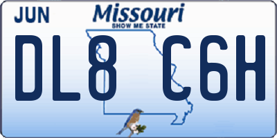 MO license plate DL8C6H