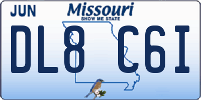 MO license plate DL8C6I