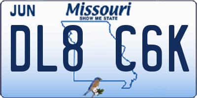 MO license plate DL8C6K