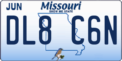 MO license plate DL8C6N