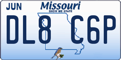 MO license plate DL8C6P