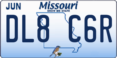 MO license plate DL8C6R