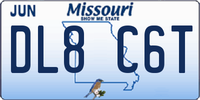 MO license plate DL8C6T