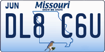 MO license plate DL8C6U