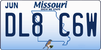 MO license plate DL8C6W