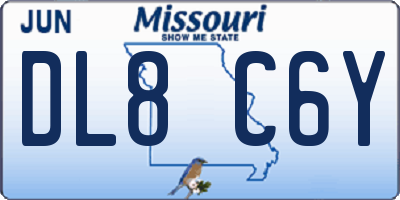 MO license plate DL8C6Y