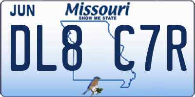 MO license plate DL8C7R