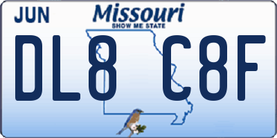 MO license plate DL8C8F