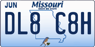 MO license plate DL8C8H