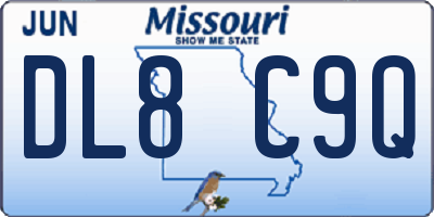 MO license plate DL8C9Q