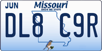 MO license plate DL8C9R