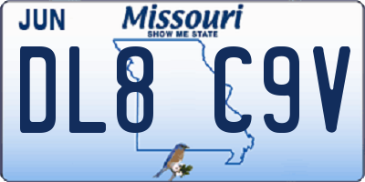 MO license plate DL8C9V