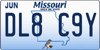 MO license plate DL8C9Y