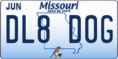 MO license plate DL8D0G