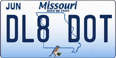 MO license plate DL8D0T