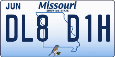 MO license plate DL8D1H