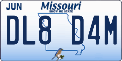 MO license plate DL8D4M