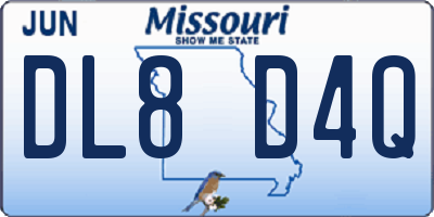 MO license plate DL8D4Q