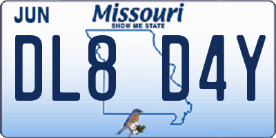 MO license plate DL8D4Y