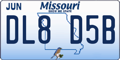 MO license plate DL8D5B