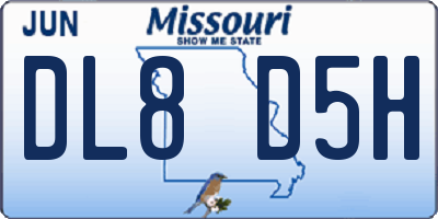 MO license plate DL8D5H