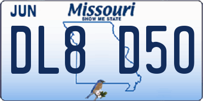 MO license plate DL8D5O