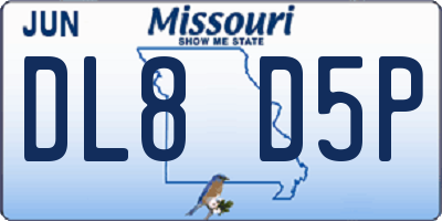 MO license plate DL8D5P
