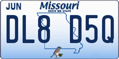 MO license plate DL8D5Q