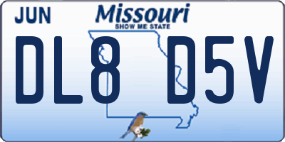 MO license plate DL8D5V