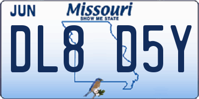 MO license plate DL8D5Y