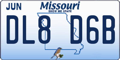 MO license plate DL8D6B