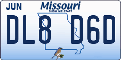 MO license plate DL8D6D