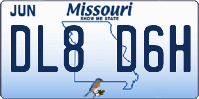 MO license plate DL8D6H