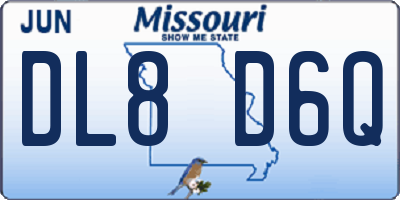 MO license plate DL8D6Q