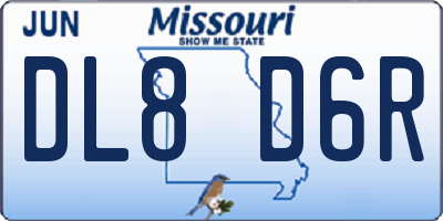MO license plate DL8D6R